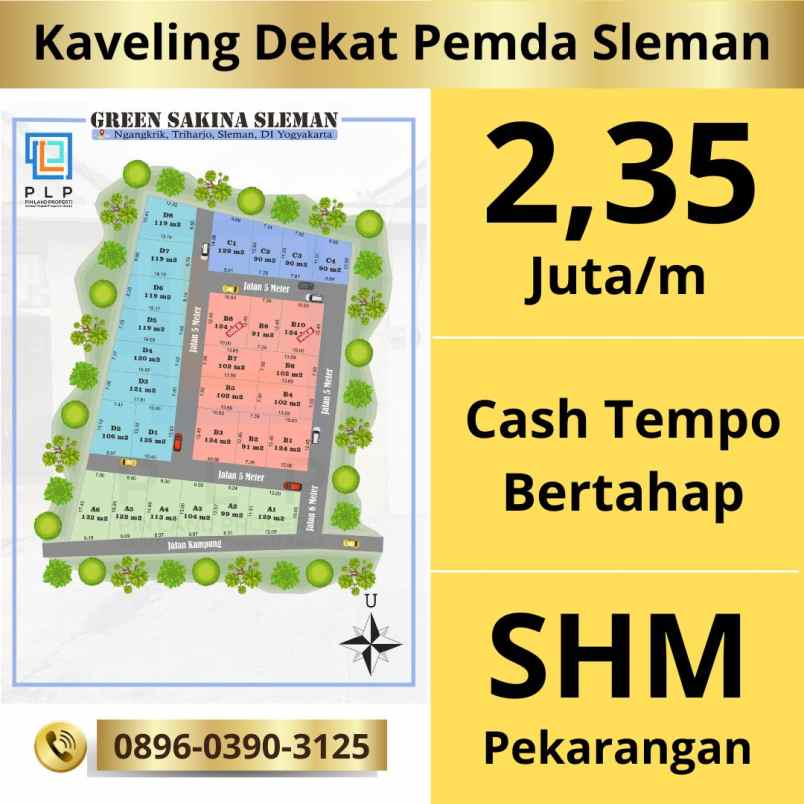 tanah kaveling murah dekat kantor pemda sleman