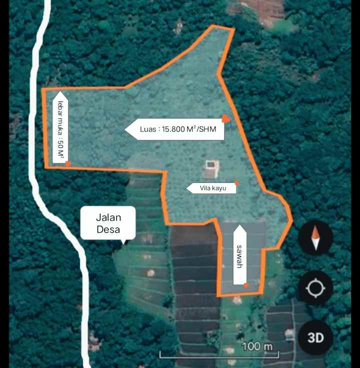 vila sawah kebun lahan subur produktif subang
