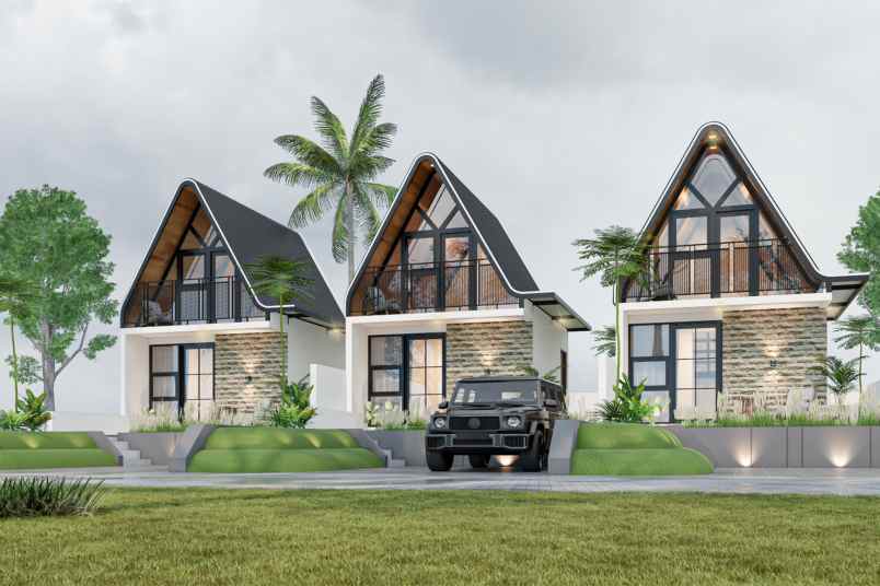 villa trawas cabin aesthetic syariah