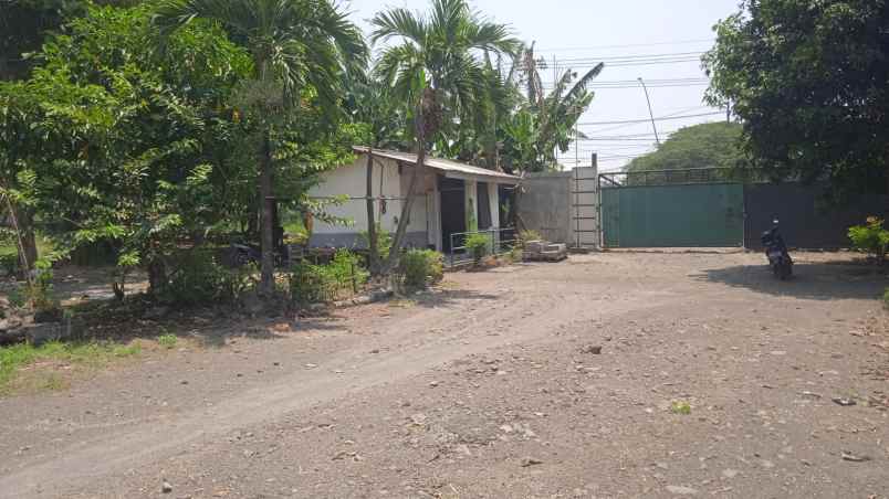 dijual gudang ex pabrik hitung tanah di krian