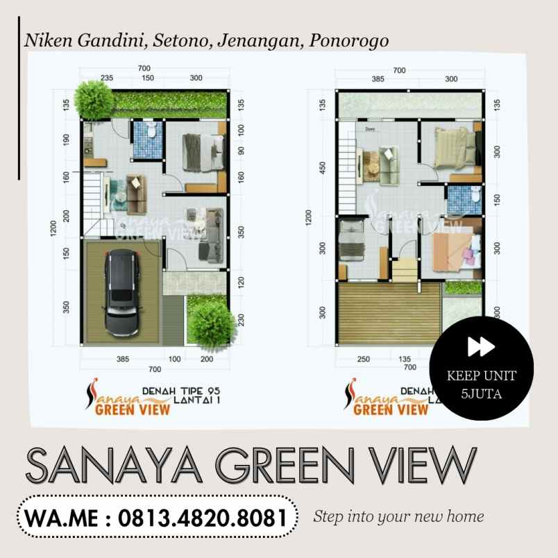 dijual rumah 2 lantai 3kamar tidur ponorogo