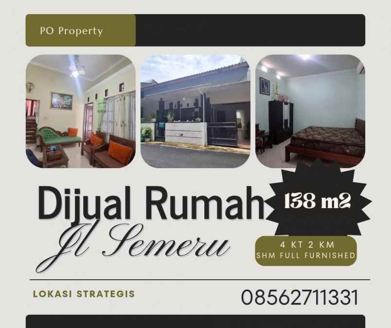 dijual rumah jalan semeru
