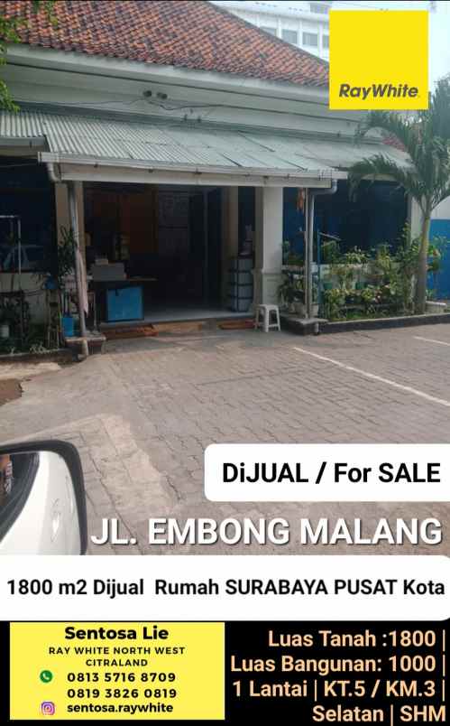 dijual rumah jjalan embong malang