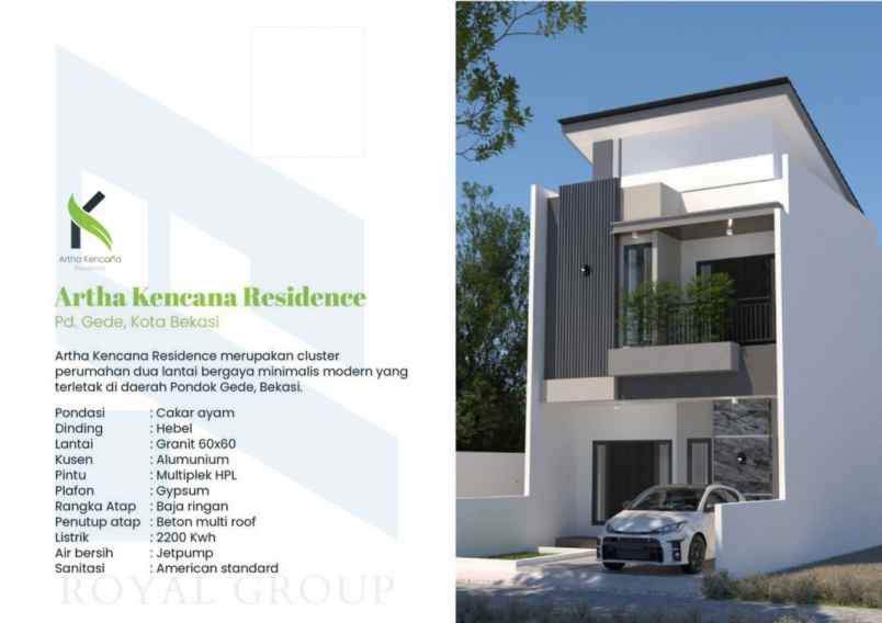 dijual rumah jl raya kav arta kencana 2
