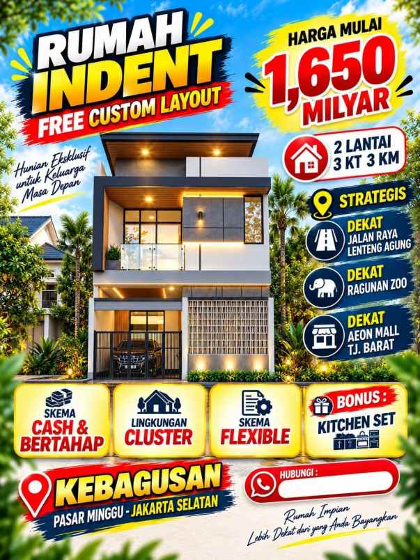 dijual rumah kebagusan