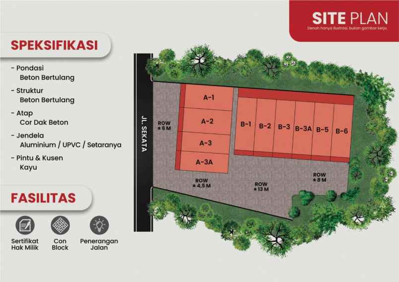 dijual rumah komplek adam malik