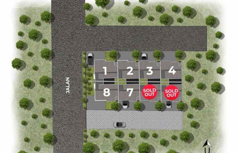 dijual rumah komplek pajak