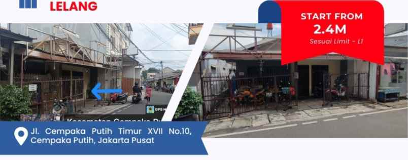 dijual rumah lelang cempaka putih timur jakarta pusat