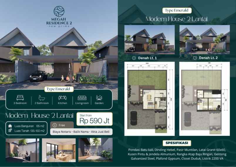 dijual rumah megah residen 2