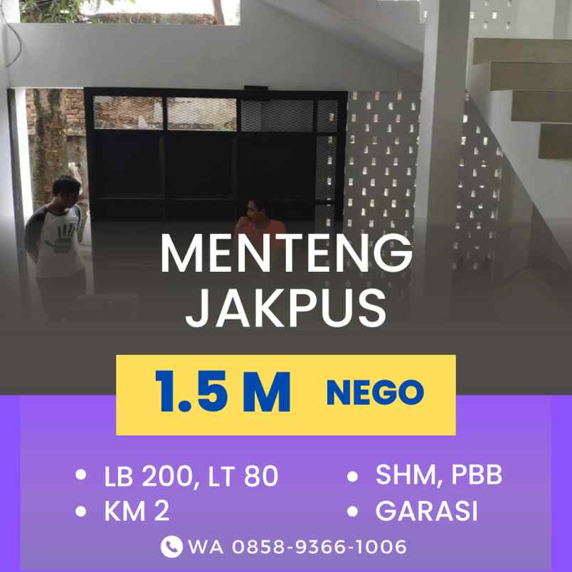 dijual rumah menteng