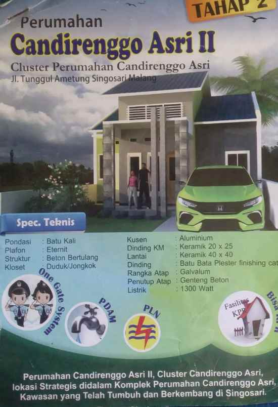 dijual rumah murah di lingkungan bagus singosari