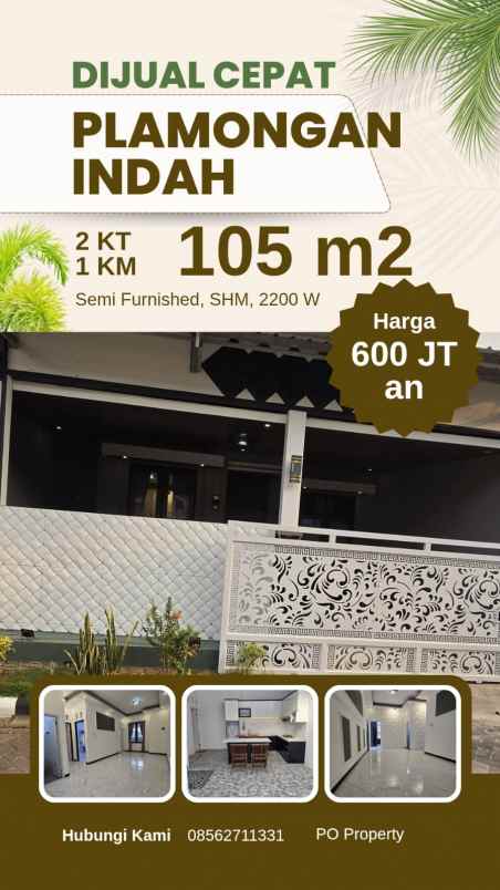 dijual rumah plamongan indah