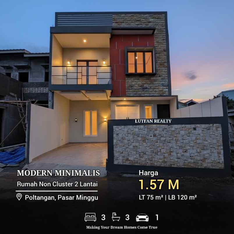 dijual rumah poltangan