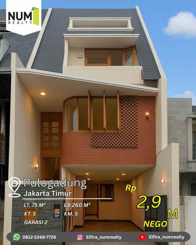 dijual rumah rawamangun pulogadung