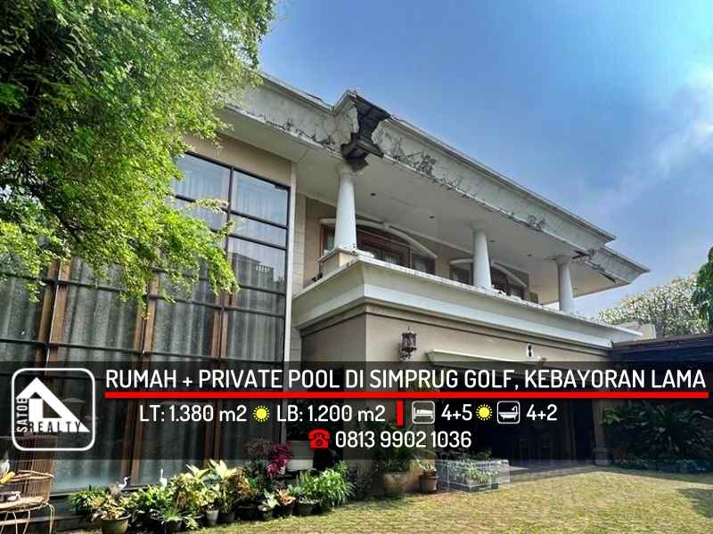 dijual rumah simprug golf kebayoran