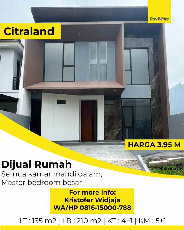 dijual rumah woodland citraland