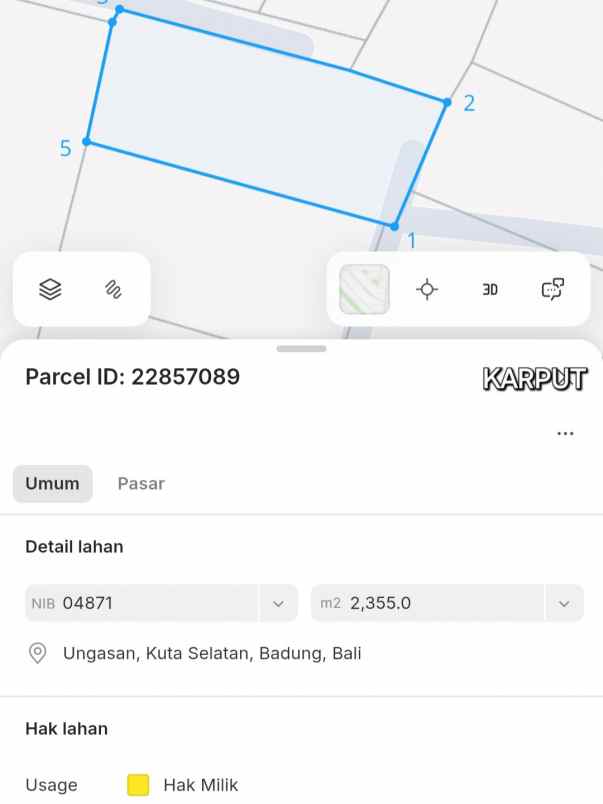 dijual tanah balangan