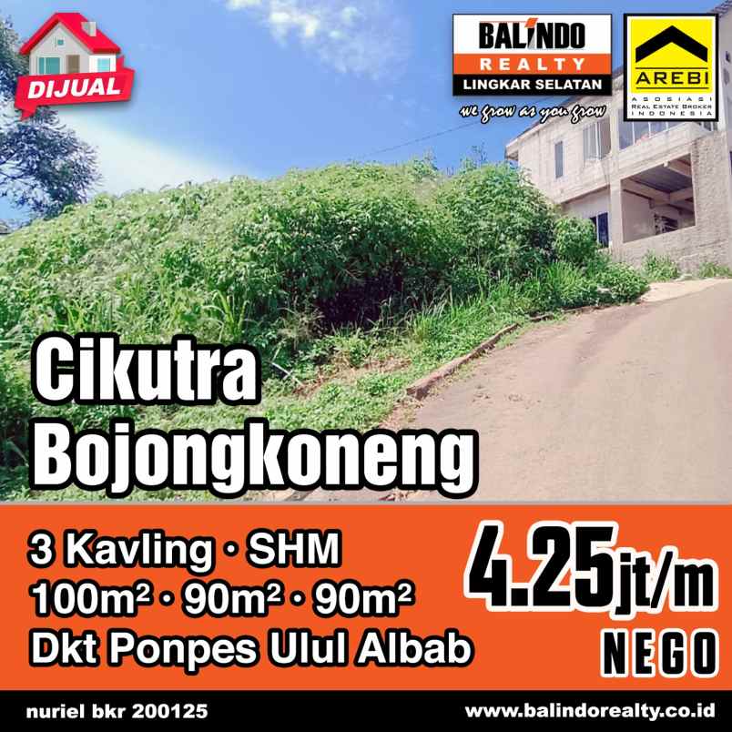 dijual tanah bojongkoneng