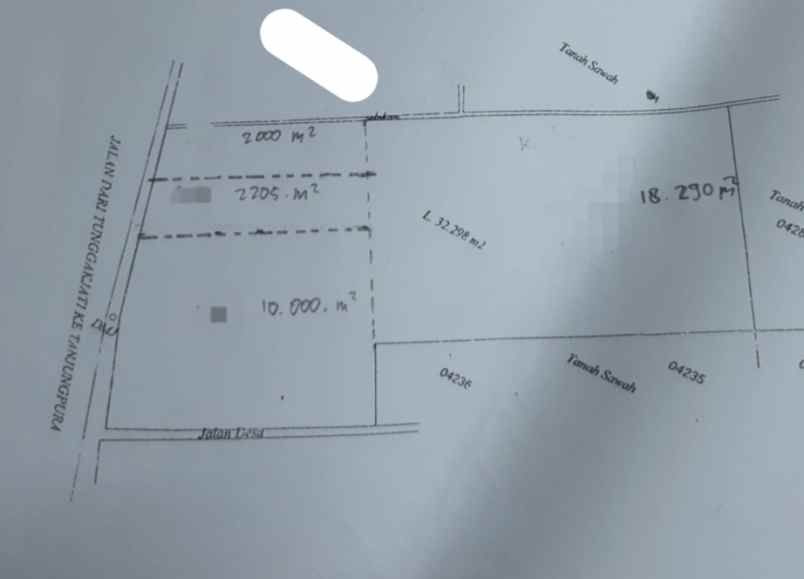 dijual tanah jl karawang barat