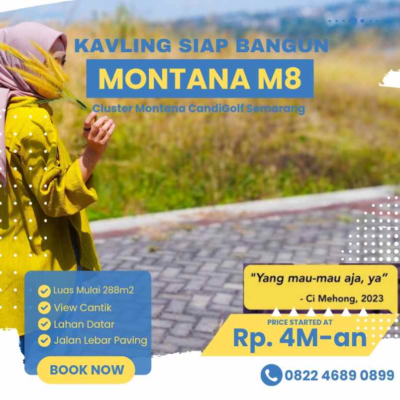 dijual tanah jl montana hijau