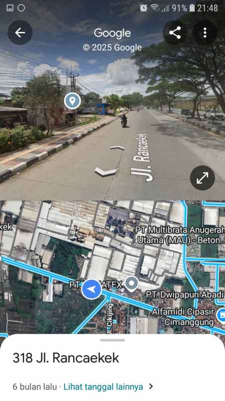 dijual tanah jln raya rancaekek