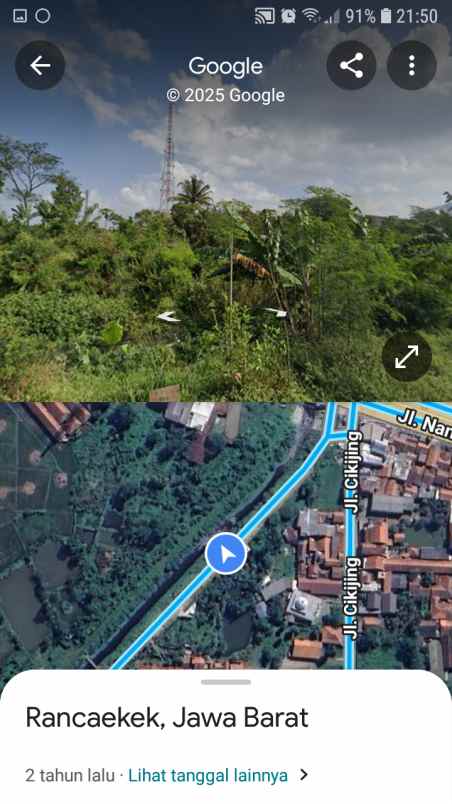 dijual tanah jln raya rancaekek