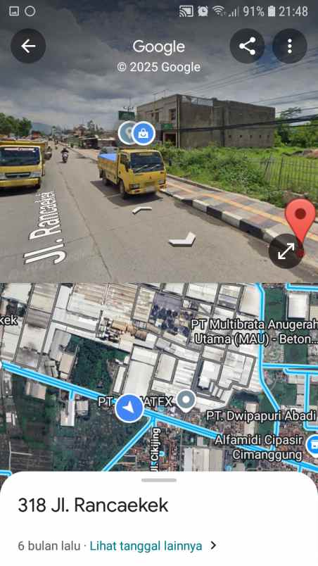 dijual tanah jln raya rancaekek