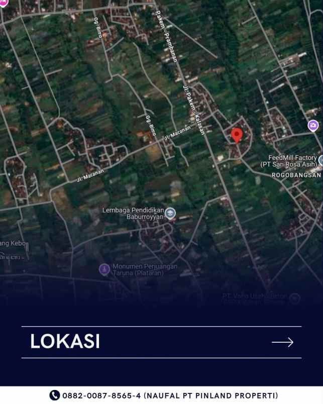 dijual tanah kalibulus bimomartani