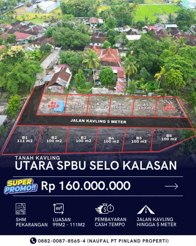 dijual tanah kalibulus bimomartani