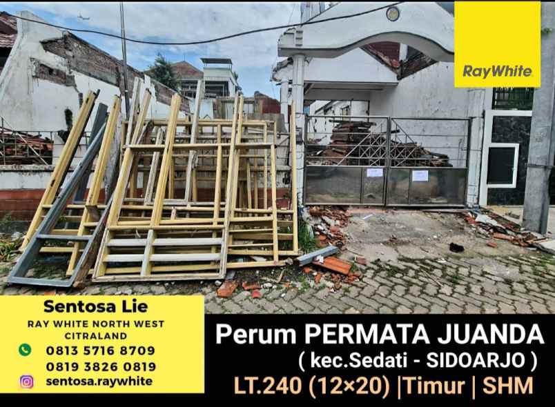 dijual tanah perumahan permata juanda