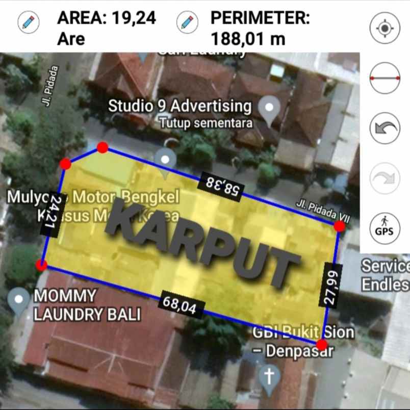 dijual tanah pidada gatsu barat