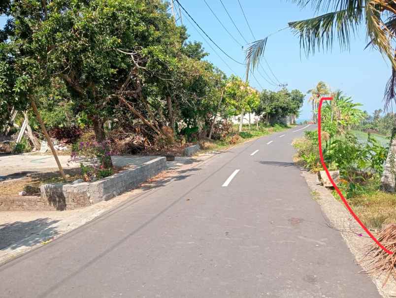 dijual tanah sawah view laut dan bukit balian