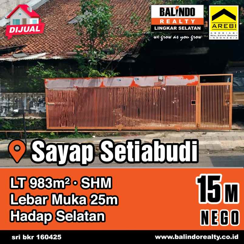 dijual tanah strategis di sayap setiabudi