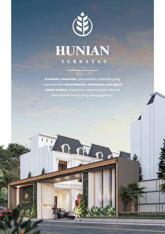 dijual villa krakatau townville jalan