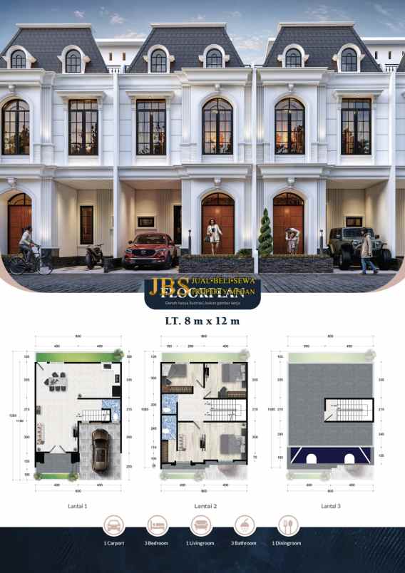 dijual villa krakatau townville jalan