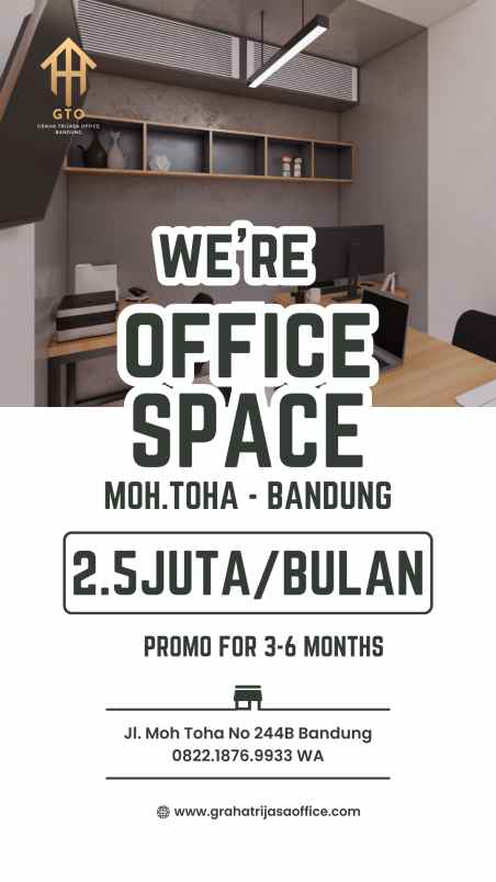disewakan ruko gudang kantor graha trijasa office jl