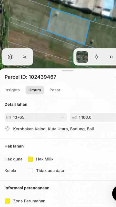 disewakan tanah kedampang