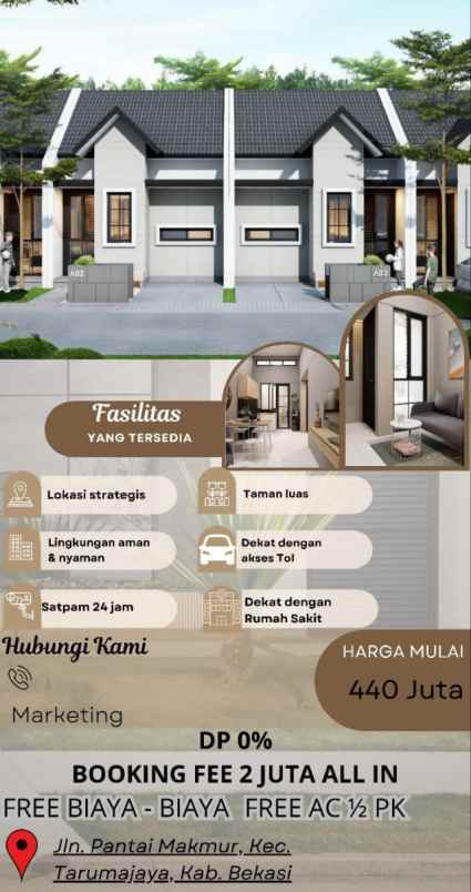 new cluster di pantai makmur tarumajaya kab bekasi