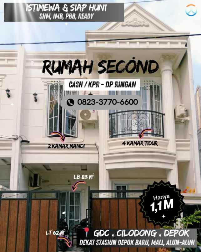 rumah bisa kpr dp ringan di grand depok city