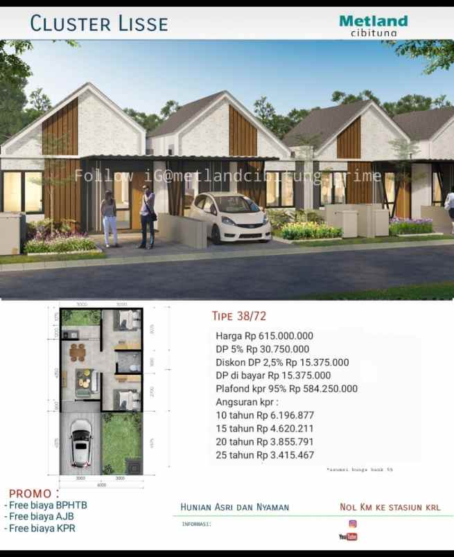 rumah jl metland cibitung