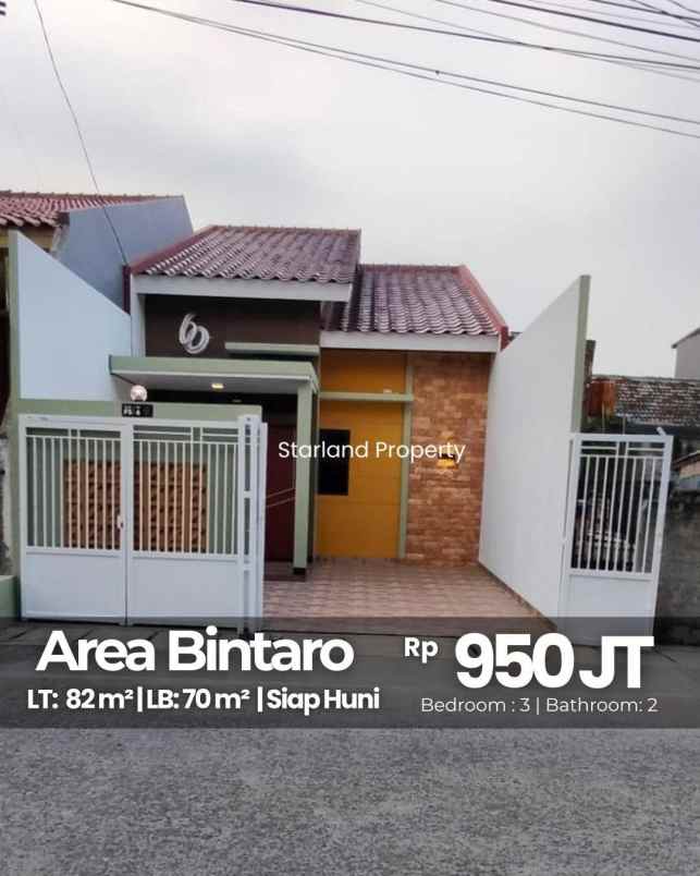 rumah minimalis modern 1 lantai di area bintaro