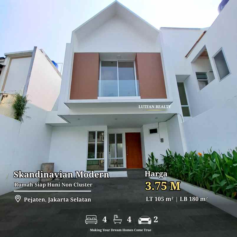 rumah pejaten barat skandinavian modern non cluster