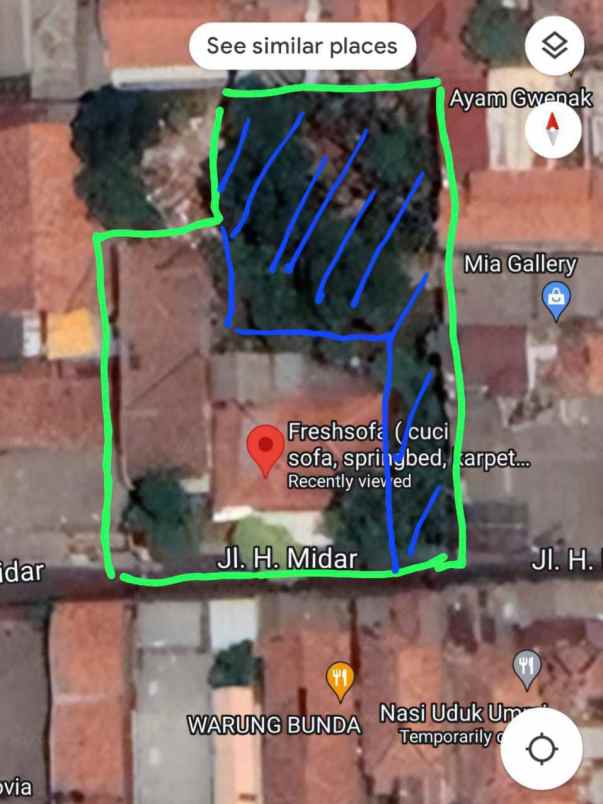 tanah jalan h midar kebayoran