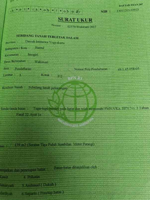 tanah jl imogiri timur