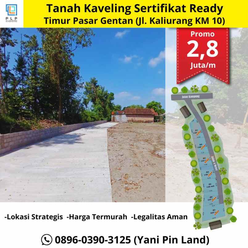 tanah murah timur pasar gentan jalan kaliurang km 10