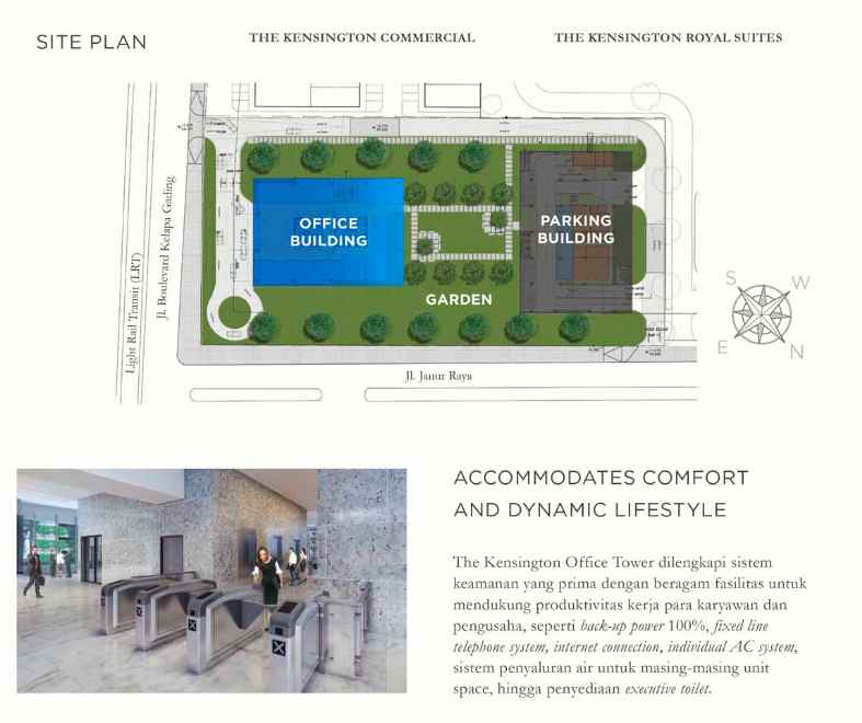 dijual modern office di kensington kelapa gading jakut