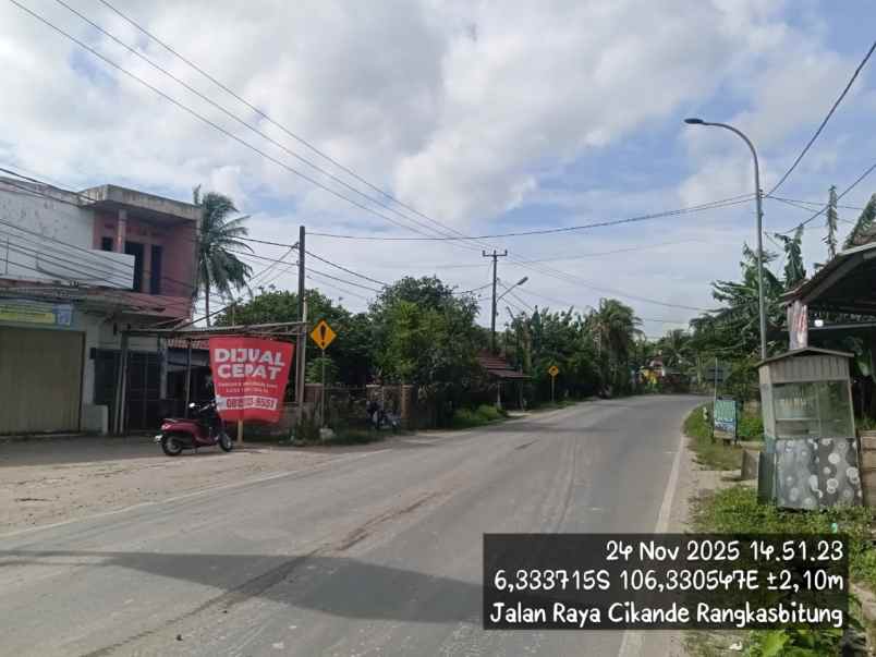 dijual ruko gudang kantor di jalan raya cikande km 10