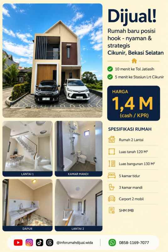 dijual rumah cikunir