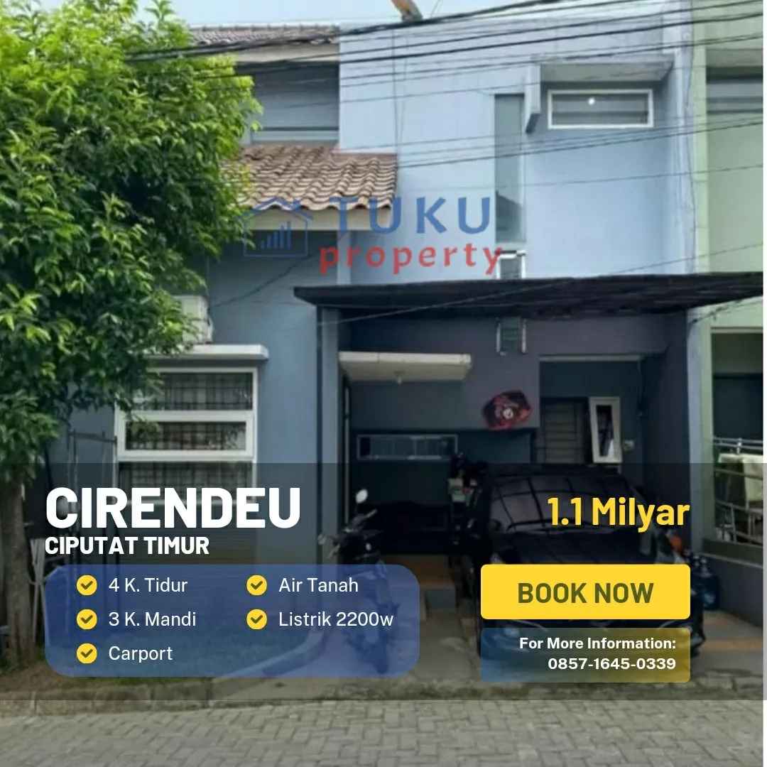 dijual rumah cirendeu pisangan ciputat