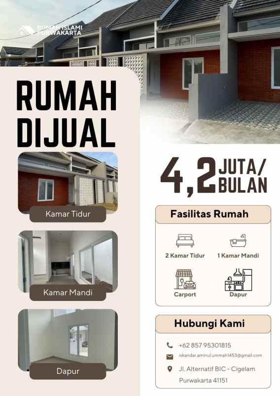 dijual rumah jalan alternatif kota